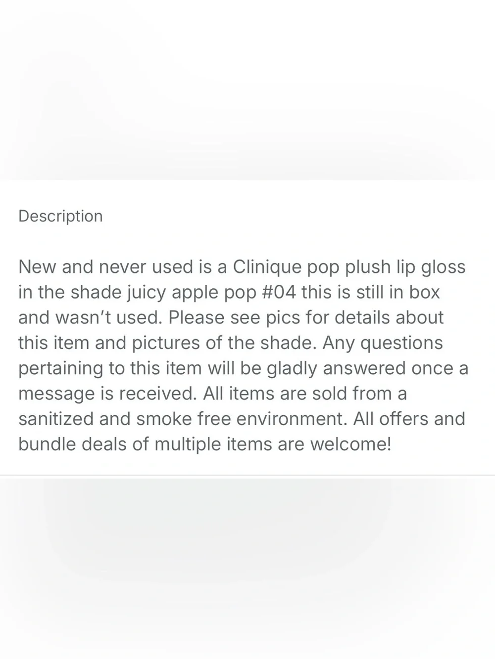Clinique pop plush creamy lip gloss in juicy apple pop #04 New